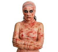 labreeze 1.5m Bloody Bandage Halloween Costume Accessory - Realistic Fake Blood Gauze Wrap for Zombie, Mummy, Horror Fancy Dress, Cosplay & Scary Parties