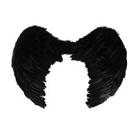 labreeze Adults Angel Feather Wings Halloween Fancy Dress Fairy Hen Night Party Outfit (Black)