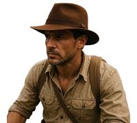 labreeze Brown Explorer Safari Hat, Classic Jungle Adventure Costume Accessory, Adult One Size