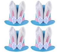 labreeze Children’s Easter Bunny Top Hat - Pack of 4 | Fun Easter Dress-Up Hats for Kids