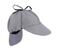 labreeze Detective Deerstalker Hat - Classic Plaid Hat for Sherlock Holmes and Detective Costumes - Ideal for Halloween, Cosplay, and Themed Parties