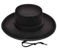 labreeze GCC Fashion Store Adults Black Bandit Zorro Hat - Felt Budget Men’s Spanish Fancy Dress Hat for Cosplay and Themed Parties