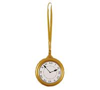 labreeze Inflatable Gold Jumbo Clock Medallion Giant Pocket Watch Party Prop Necklace