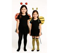 labreeze Kids' Halloween Matching Costume Set, Ladybird and Bumblebee Fancy Dress with Tutu Skirts and Knee Socks, 2-Piece Set