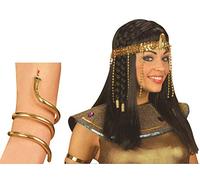 labreeze Ladies Egyptian Gold Sequin Snake Headdress Armband Cleopatra Fancy Dress Set