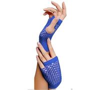 labreeze Ladies Girls Neon Short Mesh Fishnet Gloves Hen night Party wear Gloves (Blue)