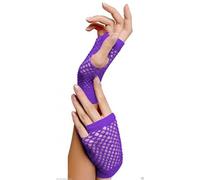labreeze Ladies Girls Neon Short Mesh Fishnet Gloves Hen night Party wear Gloves (Purple)