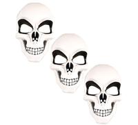 labreeze Pack of 3 White Skeleton Mask Skull Face Halloween Scary Horror Fancy Dress Party Costume Face Mask
