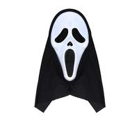 labreeze Pack of 9 Adult Screaming Ghost Face Masks with Hood - Scary Halloween Costume Accessories for Fancy Dress, Trick or Treat, Cosplay, Haunted Houses & Horror Events