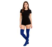 labreeze Plain Blue Over the Knee Socks - Women’s Long OTK Thigh High Socks - Stretchy Cosplay, Costume & School Uniform Socks for Girls & Adults