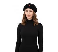 labreeze Revolutionist Hat for Adults, Black Beret with Red Star, Historical Costume Accessory for Theatre, Cosplay, Fancy Dress Parties