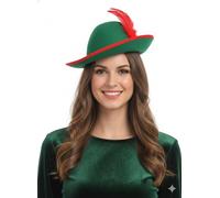 labreeze Robin Hood Felt Hat (Adult) - Green Medieval Costume Hat for Fancy Dress, Theatre, Festivals & Cosplay