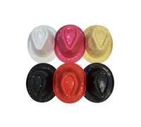 labreeze Sequin Fedora Hat, Multiple Colors, Party Costume Accessory, Sparkle Finish, Unisex Adult