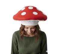 labreeze Toad Stool Mushroom Hat for Adults, Red and White Polka Dot, Fantasy Woodland Costume Accessory for Fancy Dress Parties and Cosplay