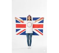 labreeze Union Jack Flag Cape 5ft x 3ft with Bowler Hat, National Team Supporter Kit for International Sports Games, Patriotic Fan Costume Set, Polyester, One Size Adult