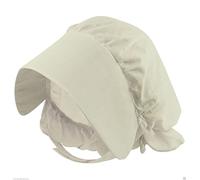 LABREEZE Victorian Bonnet Hat White Girls Cap Book Week Fancy Dress Party Hat, One Size