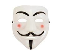 labreeze White Plastic V for Vendetta Face Mask Purge Anonymous Ghost Halloween Fancy Dress