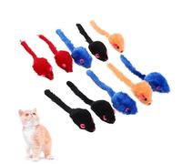 Labriciyon 10Pcs Mini Colorful Cat Toys Plush False Mouse Toys for Cats KittenNice and Practical Mice Animal Toys