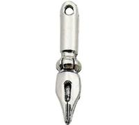 Labriciyon 1Pc Silver Fountain Pen Planner Charm,Bracelet Charm,Dangle Charm,Travelers Notebook Planner Accessories Planners,Office Products, Refills and Covers, Metal, No Gemstone
