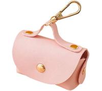 Labriciyon Pink Leather Poop Bag Holder Dispenser for Leash, Portable and Reusable Dog Poop Bag Dispenser,Dog Poop Bag Dispenser Great for Dog Poop Bag, Dog Waste Bags, Poop Bags For Dogs
