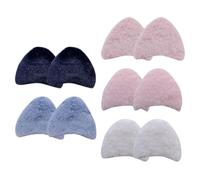 LABRIMP 10 Pcs DIY Rabbit Ear Charms Set for Headband Hair Accessories, Soft Double-sided Bunny Ears in White, Pink, Korean Pink, Denim Blue, and Black for Crafting