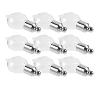 LABRIMP 10 Pcs Mini Empty Refillable Glass Perfume Bottles with Lids | Pendant Charm Size, Display Finish, for Necklaces and DIY Bracelets, Women’s Delicate Simple Style