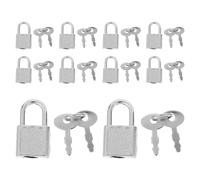 LABRIMP 10 Sets Treasure Box Lock Accessories Tiny Locks with Keys Mini Lock Key Suitcase Toolbox Toolbox Mini Travel Travel Silver