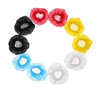 LABRIMP 100pcs Disposable Handheld Mic Covers Versatile Windscreen Caps for Ktv Recording Studios Karaoke Easy Application Microphone Protective Covers Mixed Colors White Black Red Yellow