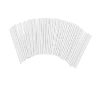 LABRIMP 100pcs Paper Lollipop Sticks Candy Support Sticks for Cake Pops DIY Candy Making Decorations Multi Functional Paper Pulp Rods for Chocolates Ice and Party Treats