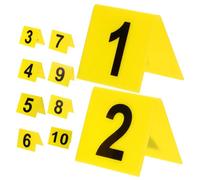 LABRIMP 10pcs Acrylic Table Number Markers Double Sided Signs for Restaurant Detective Scene Compact Sturdy for Events