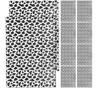 LABRIMP 10Pcs Cow Print Wrapping Paper Decorative Packaging Paper with Smooth Texture Cartoon Animal Cow Pattern Easy to Match for Festival Party and Box Decoration