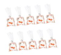 LABRIMP 10pcs Fish Water Bag Charms for DIY Jewelry Making Attractive Fish Pendant Crafts for Earrings Necklaces Keychains Phone Cases