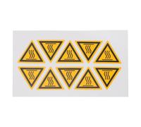LABRIMP 10pcs High Temperature Warning Sticker Caution Scald Label Safety Self Adhesive Sign Printing Hot Surface Warning Stickers for Equipment