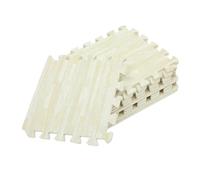 LABRIMP 10pcs Interlocking Play Mat Wood Grain Eva Foam Flooring Tiles for Crawling Activity and Playtime Home School Soft and Durable Cushioning