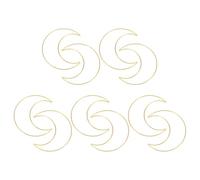 LABRIMP 10pcs Metal Wreath Ring Moon Cutout Macrame Hoop for Table Decor and Wall Hanging Projects