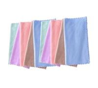 LABRIMP 10pcs Microfiber Wash Cloth Set for Women, Soft Coral Fleece Face Towels, Sturdy Makeup Remover Cloths, Square Shape, Quick Dry, for Home and Travel Use Random Color