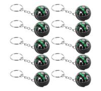 LABRIMP 10pcs Mini Spherical Compass Keychain Set, Portable Outdoor Travel Compass Ball Keyring for Camping Hiking Explorers, Lightweight Pocket Navigation Gadget