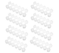 LABRIMP 10pcs Ml Six-compartment Empty Paint Cups with Lid Plastic