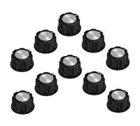 LABRIMP 10Pcs Potentiometer Control Knobs Volume Knob Replacement Bass Tone Control Bakelite Material 1.02X1.02X0.55In Easy Installation Stylish Design for Amplifiers and Instruments