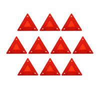 LABRIMP 10pcs Reflectors Triangle Car Reflectors for Truck and Car Road Trips Plastic Warning Triangles Visibility