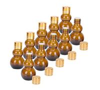 LABRIMP 10pcs Small Glass Bottles Pump Multifunctional Travel Lotion Dispensing Bottles for Medicinal Liquor Whiskey Beer