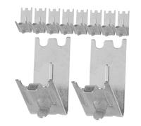 LABRIMP 10pcs Stainless Steel Refrigerator Shelf Support Clips Adjustable Hooks for Fridge and Freezer Shelves Space-saving Storage