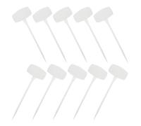 LABRIMP 10pcs T-Type Plastic Plant Labels for Vegetable Garden and Nursery Reusable Garden Markers with Simple Design Waterproof Outdoor Plant Tags for Easy Classification