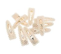 LABRIMP 10pcs Wedding Hair Accessories Duckbill Hair Clips with Fake Pearl Accent Non Slip Plastic and Metal for Formal Events and Everyday Use