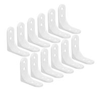 LABRIMP 12 Sets Stainless Steel Heavy Duty Support Brackets with Screws Triangular Wall Mounted Shelf Brackets for Cabinets Home Office Kitchen Storage