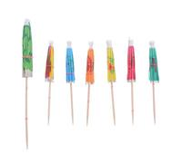 LABRIMP 120pcs Tropical Cocktail Umbrellas for Drinks and Cake Decorating Mini Paper Parasol Picks with Wood Sticks Vibrant Summer Party Accessories for Outdoor Gatherings and Hawaiian