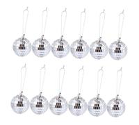 LABRIMP 12pcs Disco Mirror Ball Hanging Reflective Stage Decor for Wedding Party Glass Disco Ball for Holiday Celebration