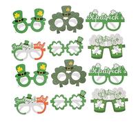 LABRIMP 12pcs Funny Shamrock Eyeglasses Unique Photo Props for St Patrick's Day Party Supplies Lightweight and Sturdy Festival Accessories Chic Design for Fun and Laughter