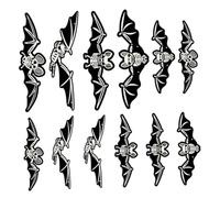 LABRIMP 12pcs Glow Dark Hanging Bats Wall Decor Luminous Bat Stickers for Indoor Outdoor Halloween Party Haunted House Decorations