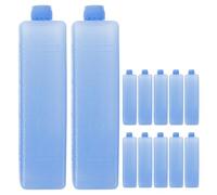 LABRIMP 12pcs Ice Cooler Pack Reusable Freezer Blocks for Food Drink for Lunch Boxes Camping Outdoor Events High Performance Cooling Prolonged Cold Retention Blue